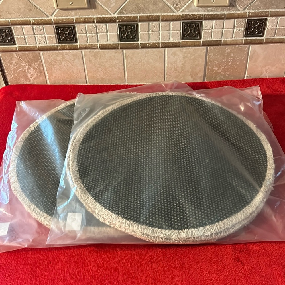 Pottery Barn Mason Placemats Set of 8 Evergreen